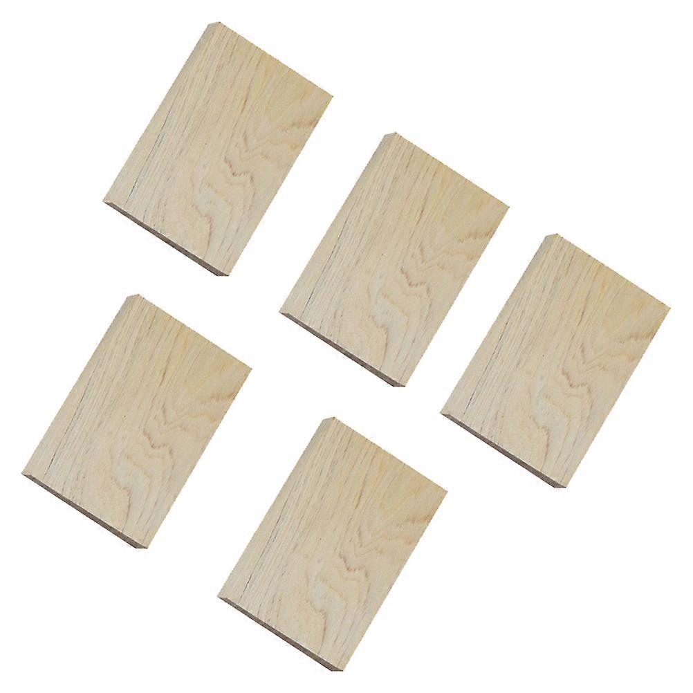 Wood Cutout Rectangular Small Wooden Craft Block for DIY Use 10Pcs
