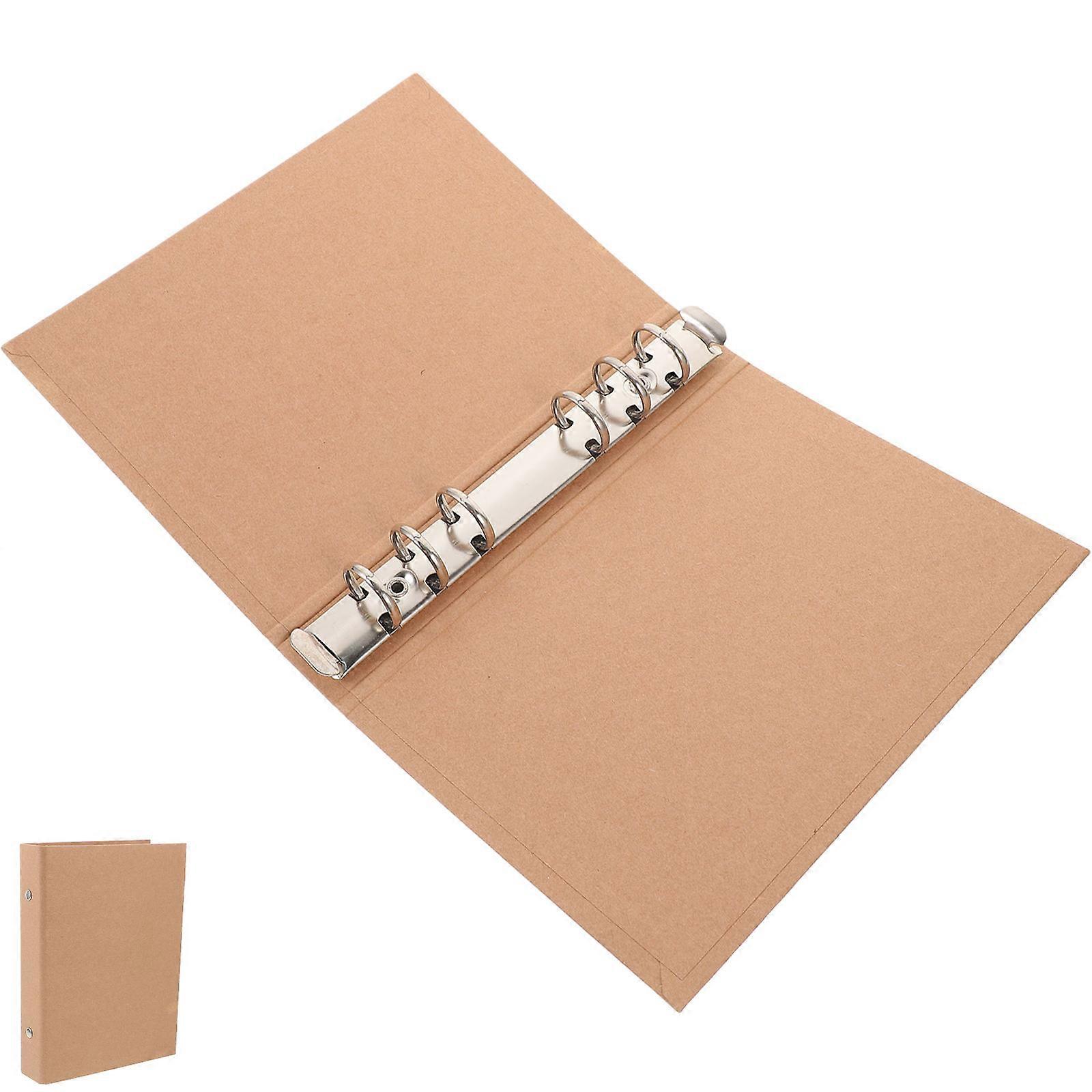 Binder Notebook Cover Shell Kraft Paper Organizer for Home Use 4Pcs