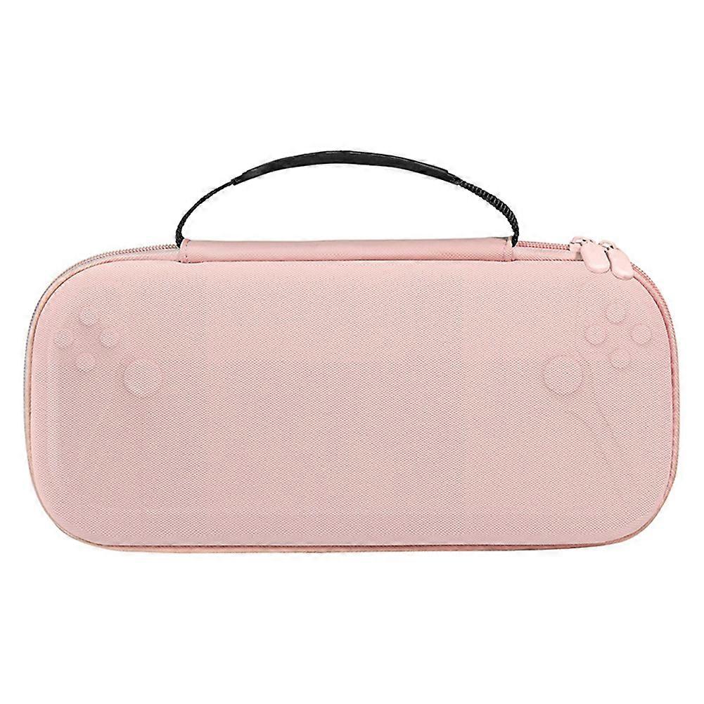 For PS5 Portal Carrying Case PU Leather Protective Travel Bag, Shockproof, Anti-Scratch for PlayStation Portal Pink
