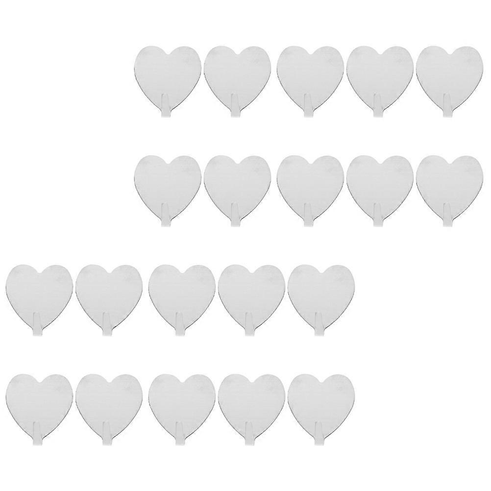 Practical Heart-Shaped Hooks Stainless Steel Hooks for Home 80Pcs