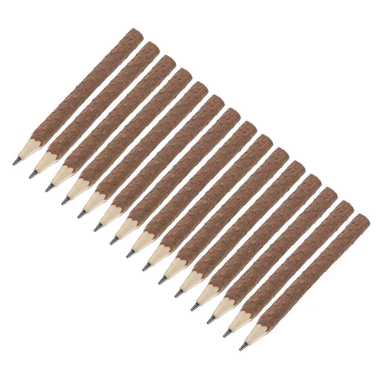 Rustic Wood Pencils Wooden Tree Bark Pencils for Writing Use 45Pcs