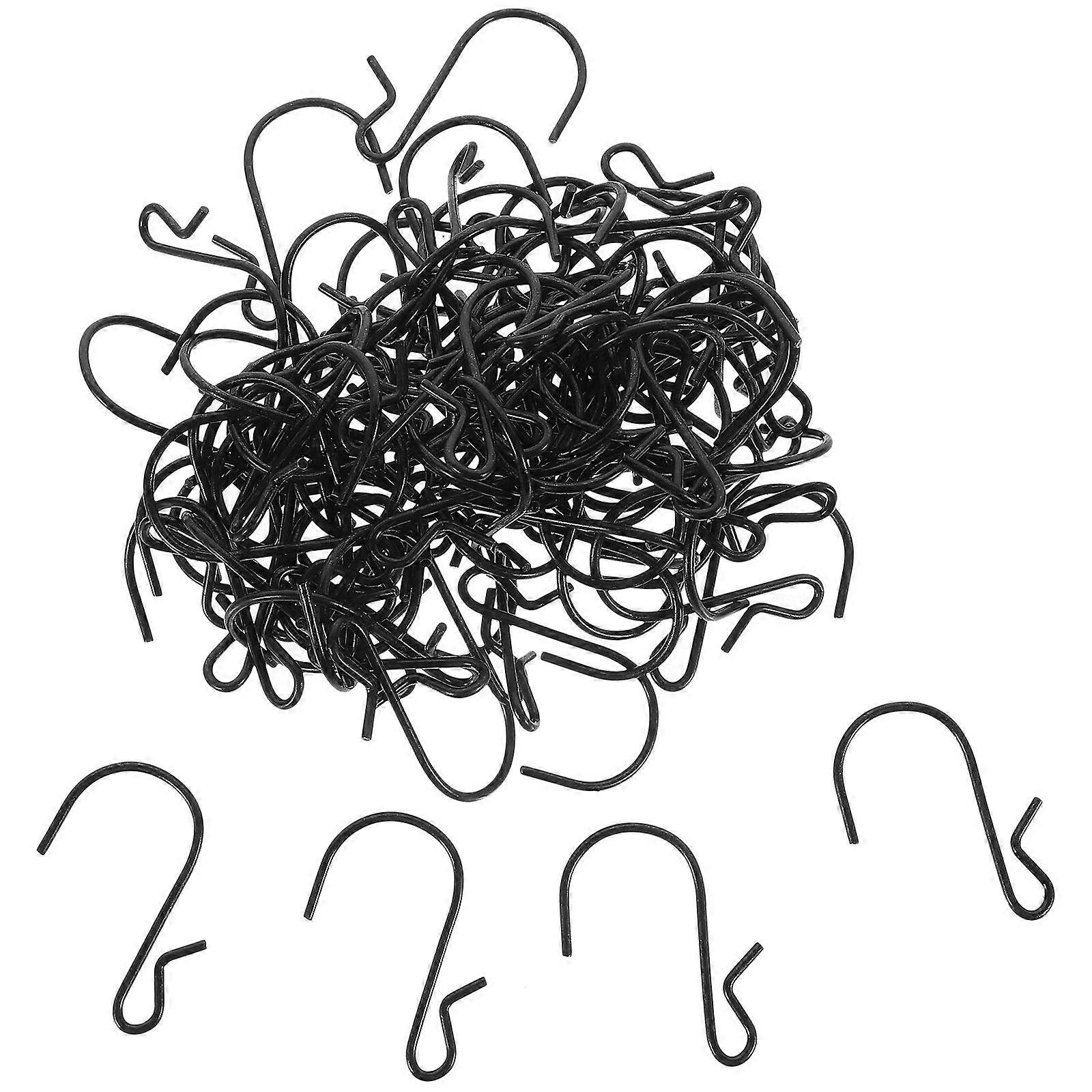 Small Metal S Hooks For Hanging Kitchen Towel Bags Black 200 Pcs Organizing Solution