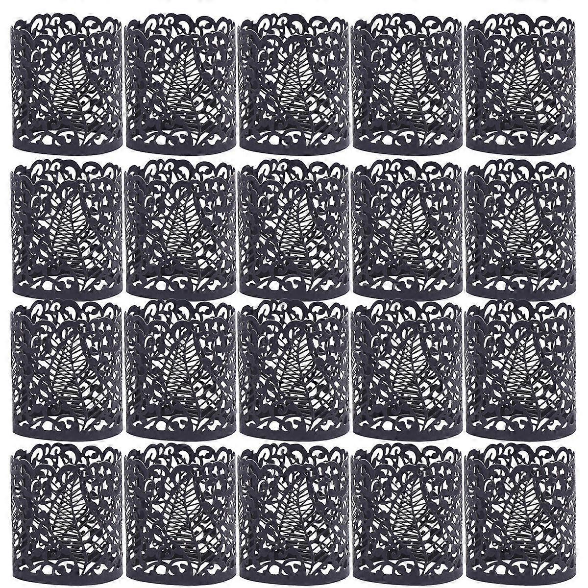 Star Wrapper for 60Pcs LED Electronic Candle Lamp Shades in Black