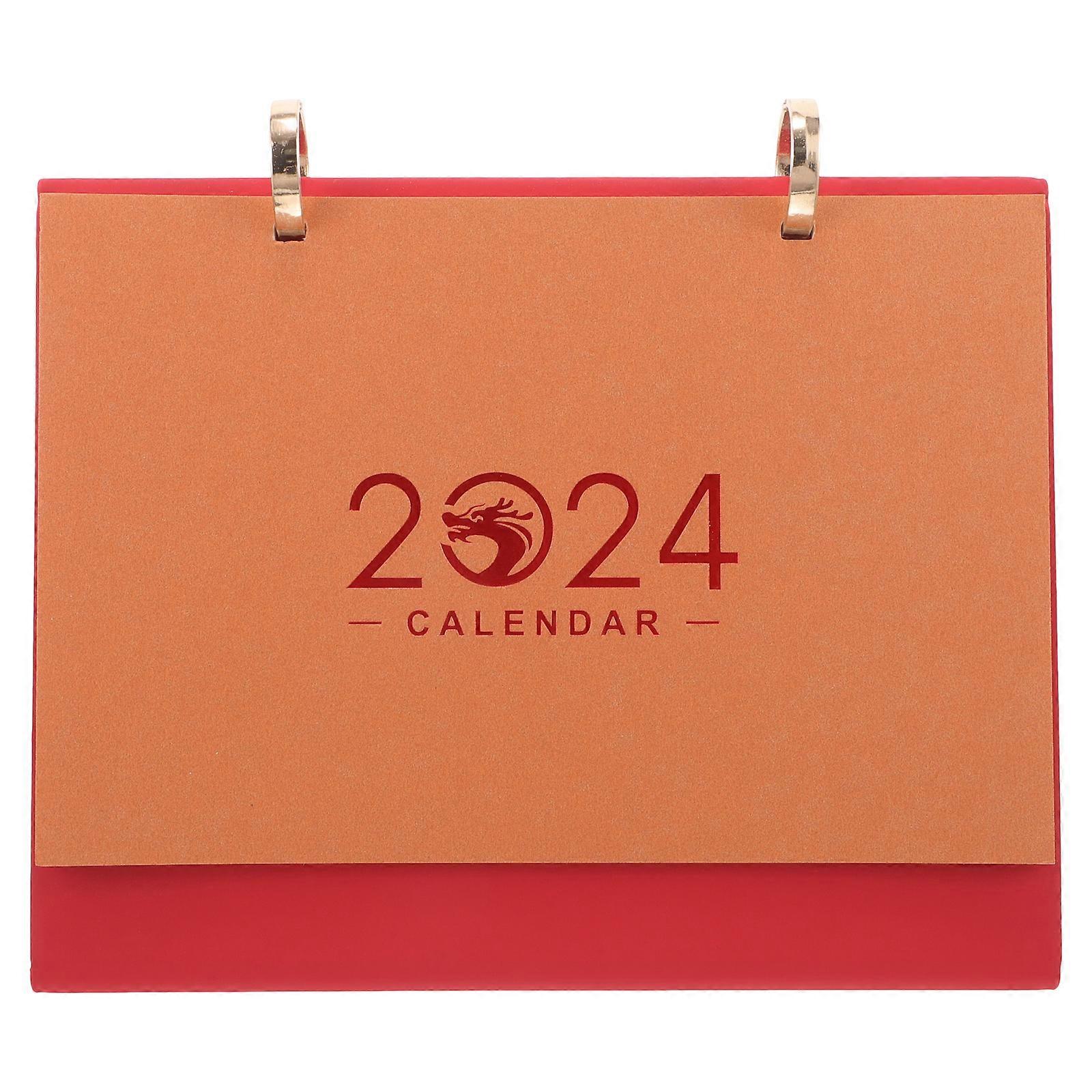 Paper Desk Calendar 2Pcs Portable Calendar for Desktop Daily Use Decoration