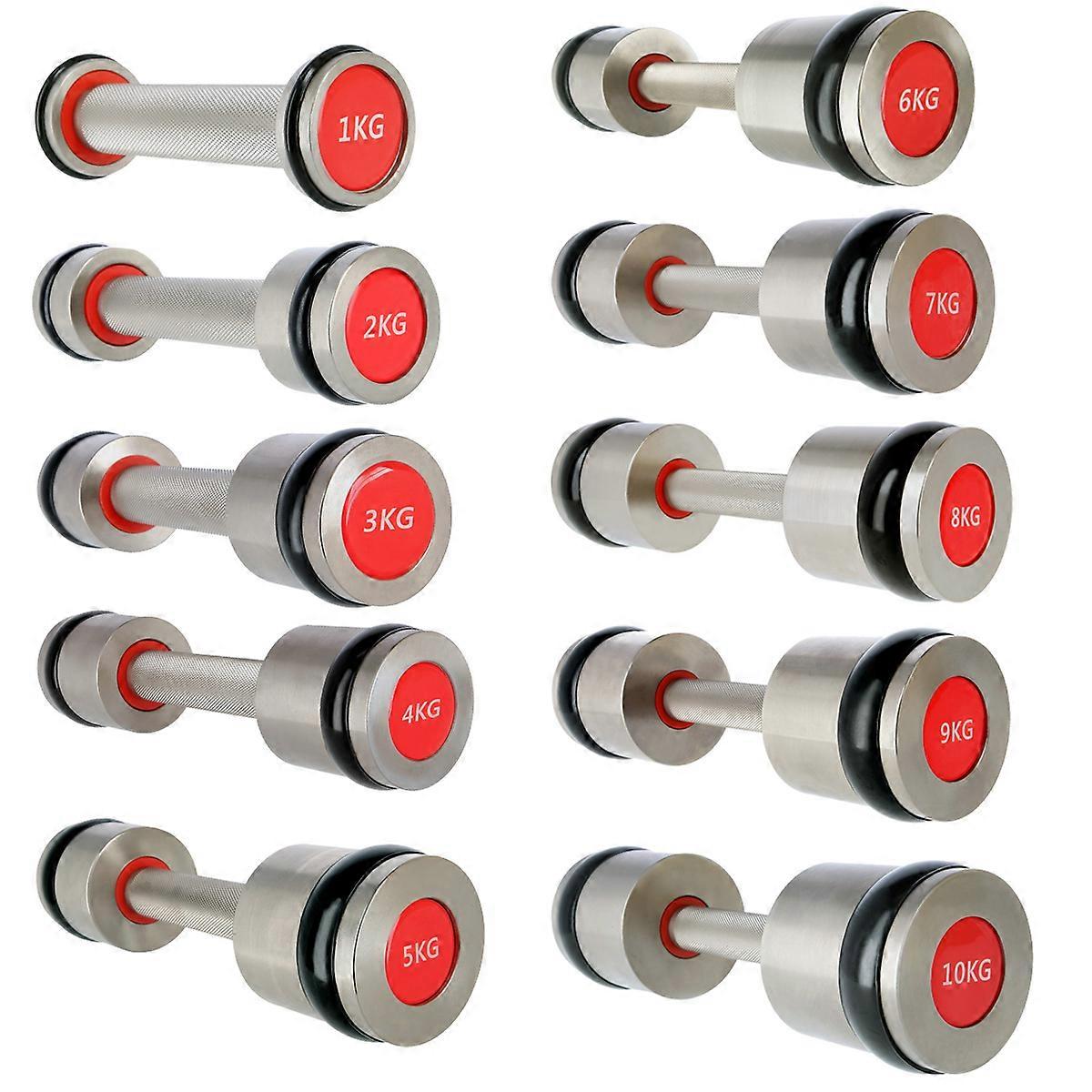 Chrome dumbbell set, 2 x 10 kg, premium quality