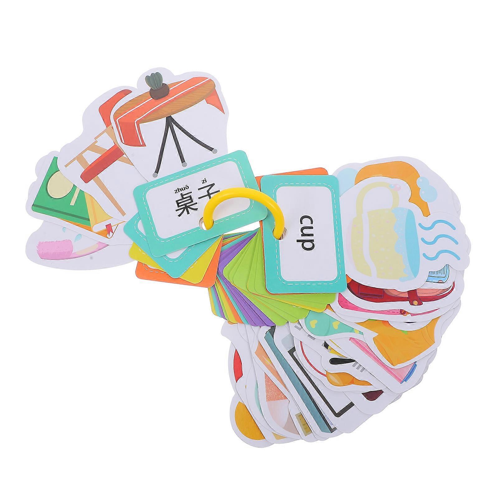 Toddler Flash Cards For Word Recognition Language Learning 90 Pcs Rectangular Cards Ideal For Classroom Teaching Activities