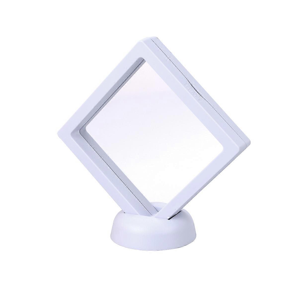 3D Floating Frame Jewelry Display Box for Display 3Pcs White Pack