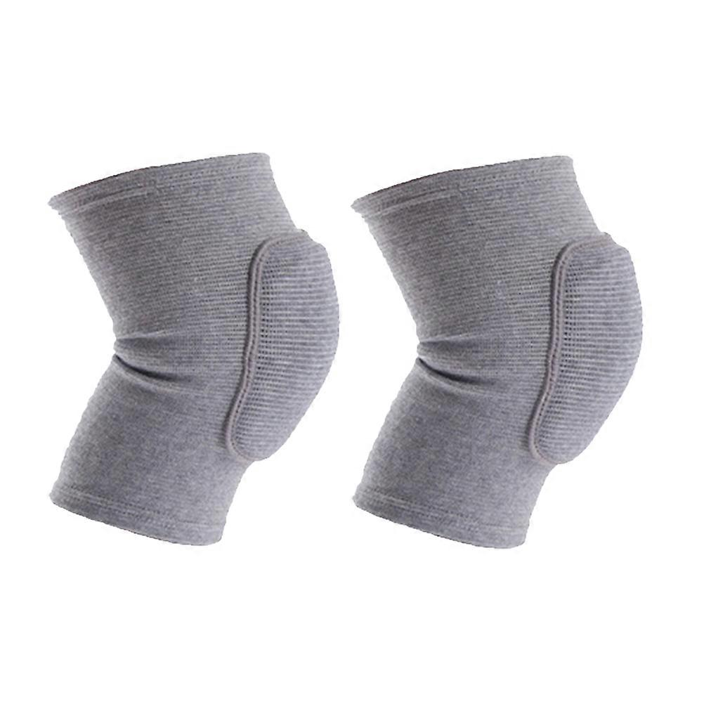 Exercise Pads Knee for Sport 2Pcs Grey Sponge Knee Protectors