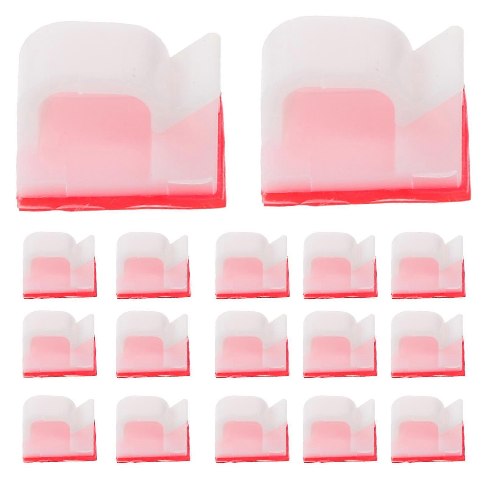 Adhesive Clips Wire Fixing Clamp for Home Use 200Pcs White Plastic
