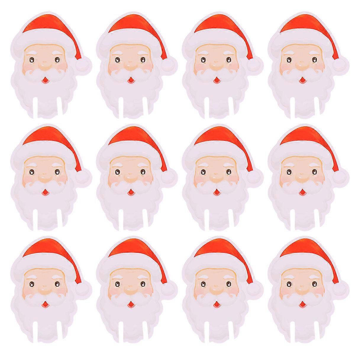 100Pcs Adorable Santa Claus Shape Wine Glass Decorative Markers For Christmas Party With Multi Colors And Festive Design