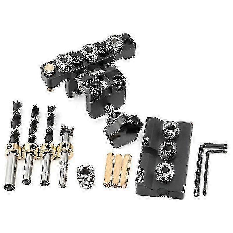 Adjustable Doweling Jig for Woodworking, Precision Drill Guide with Angle Measurement for Cabinets & Furniture hwy