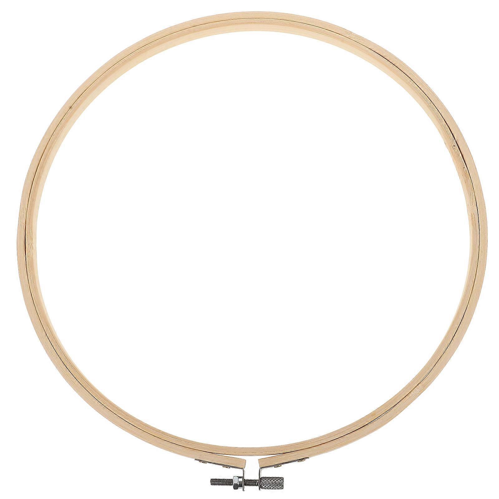 Embroidery Circle Frame DIY Craft Tool Khaki Metal Display Frame Embroidery Projects 26x26x0.8cm 1Set