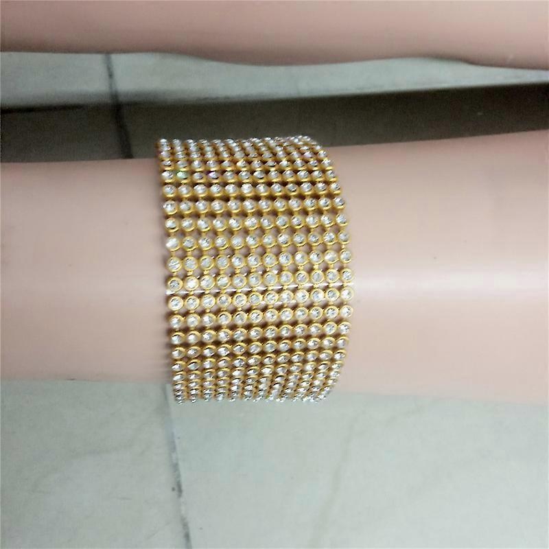 Flere rækker diamant fodpynt flash diamant ankelpynt sommer sandaler med ankelringe til kvinder BY0230 guld en