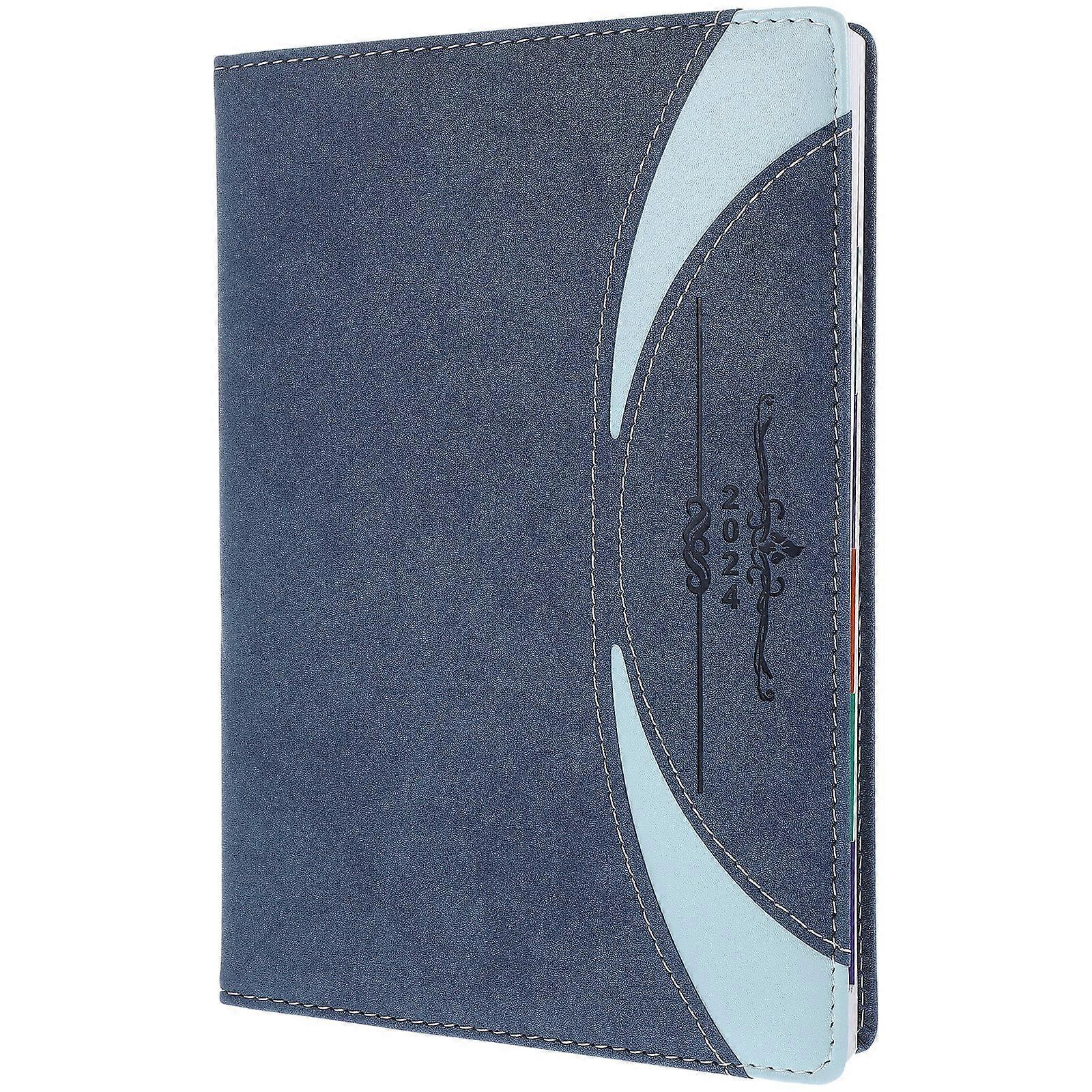 Daily Planner Notebook 3Pcs Portable Design For Home Office School Travel Navy Rectangular Note-Taking