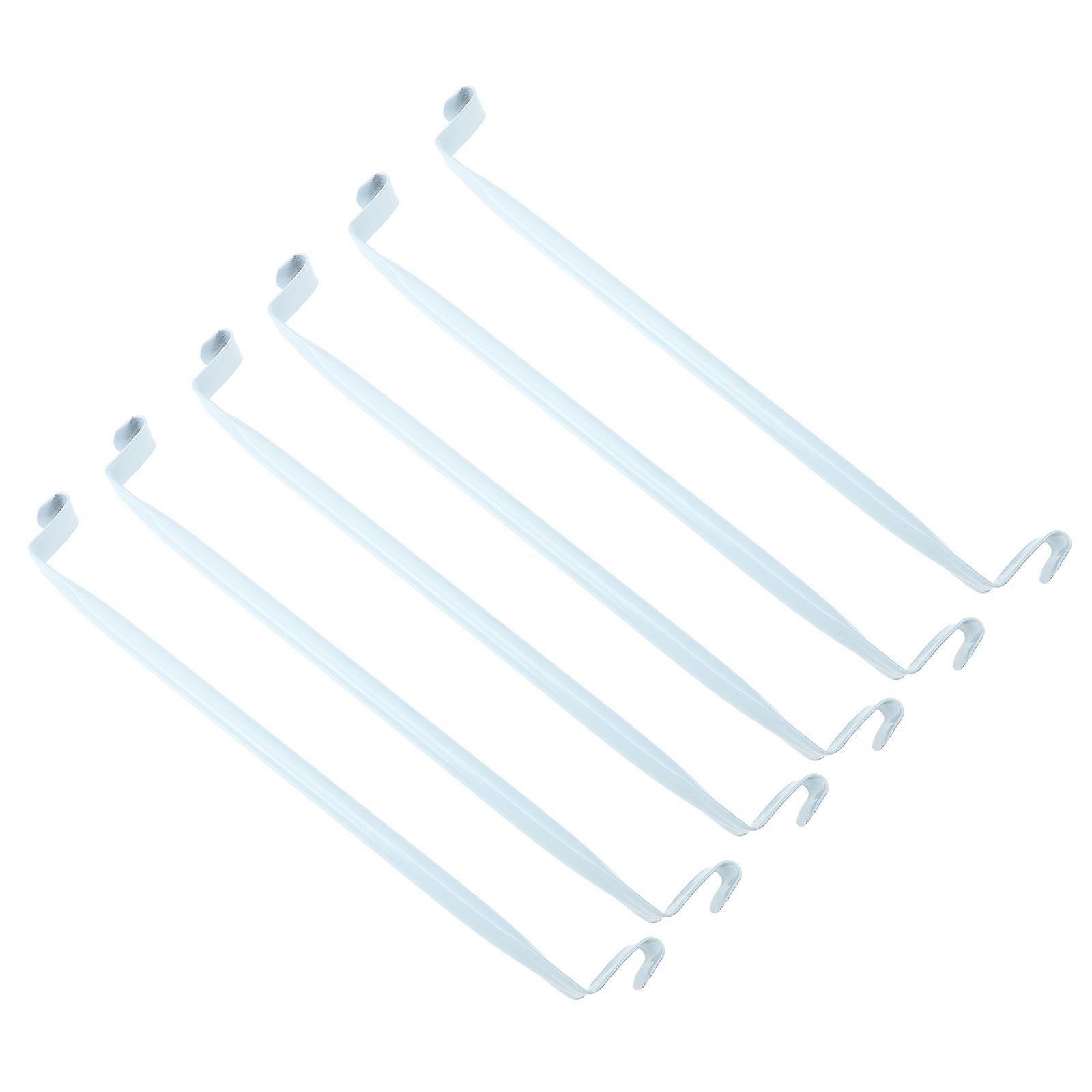 Wardrobe Hanger 6Pcs Simple Space-Saving Rail For Household Users Reliable Clothes Storage White