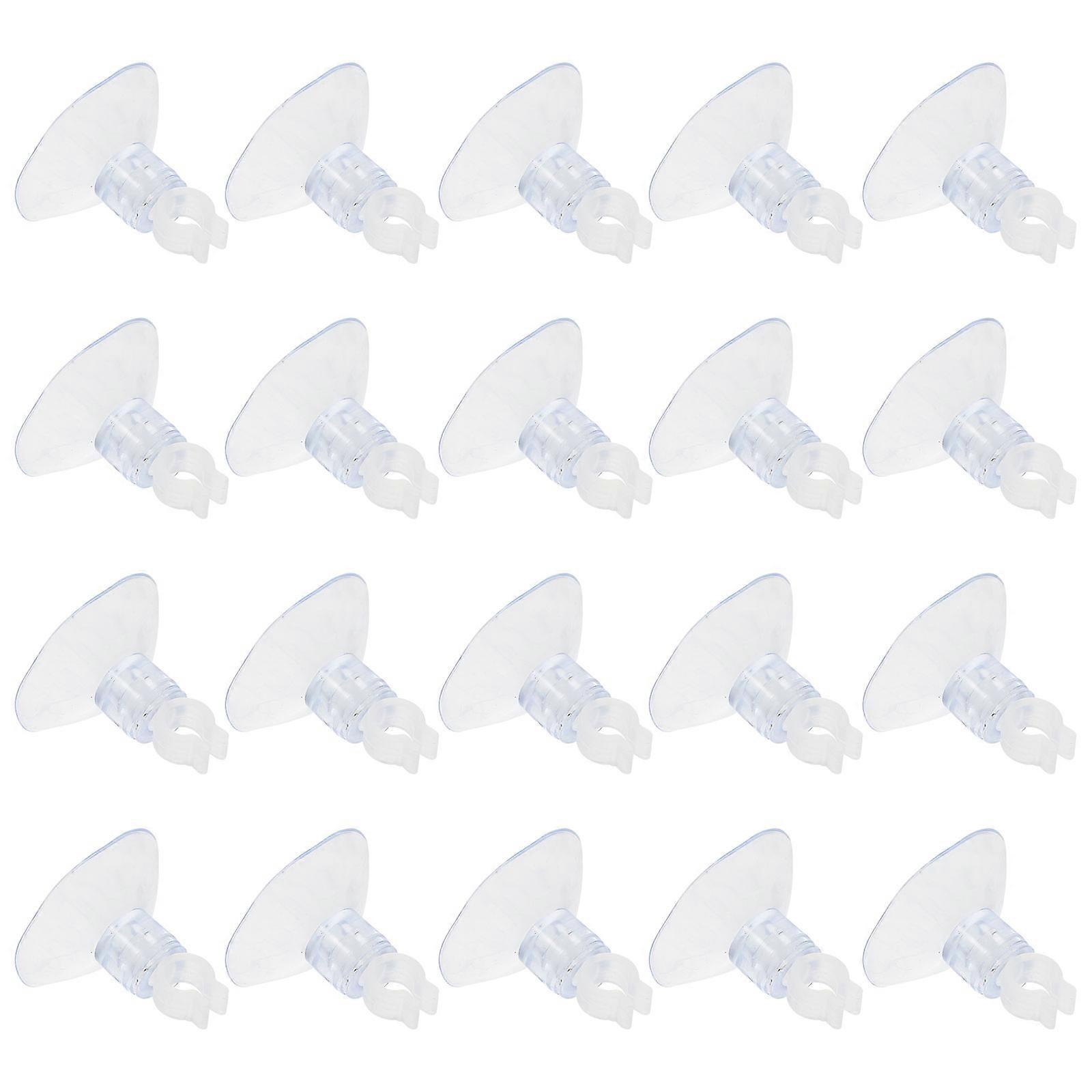 Soft Sucker for Aquarium Pipe Fixation Easy Installation Compact Size 3.2X3.2CM 40Pcs