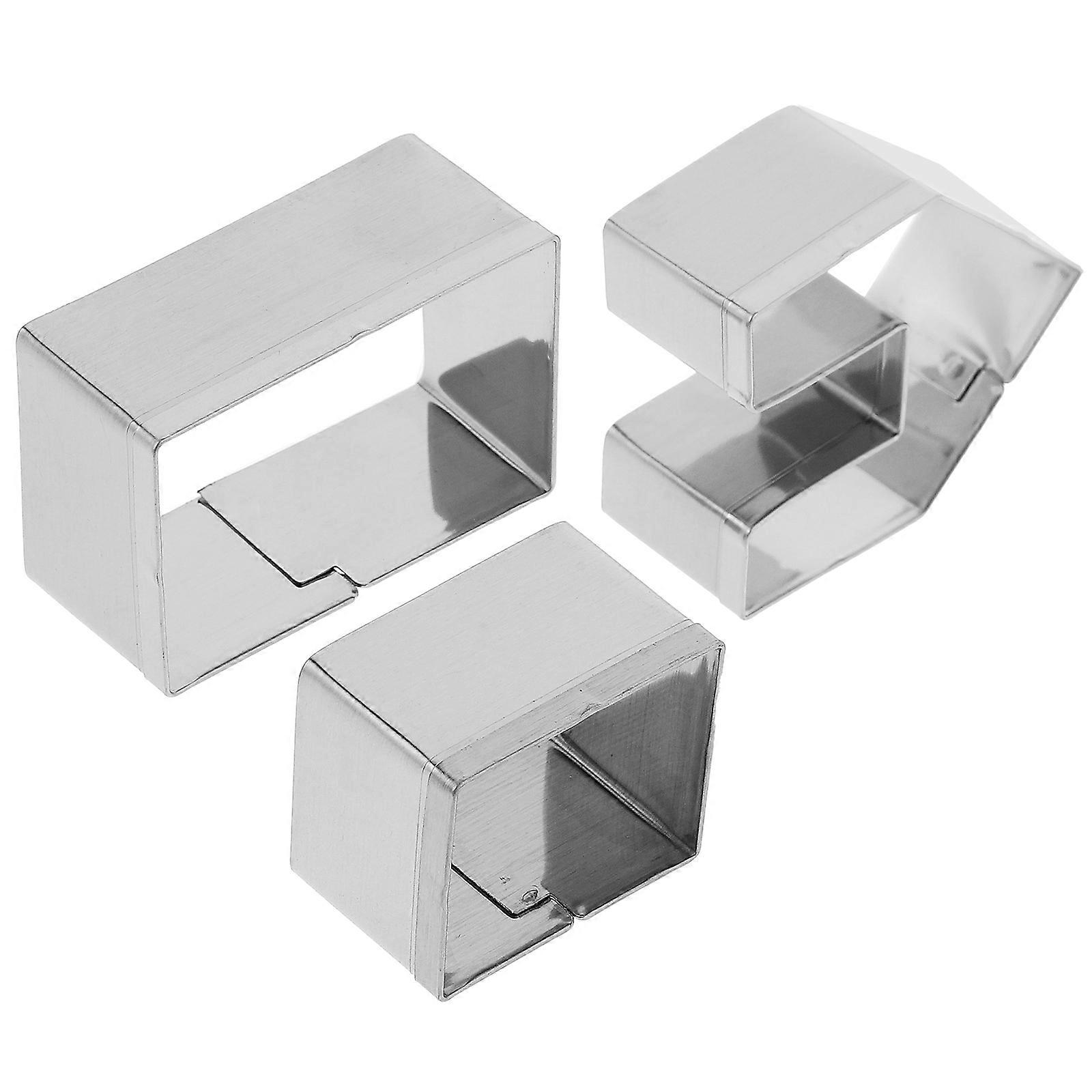 Cookie Cutter Set for Kitchen Use with 9Pcs Silver Christmas House Design