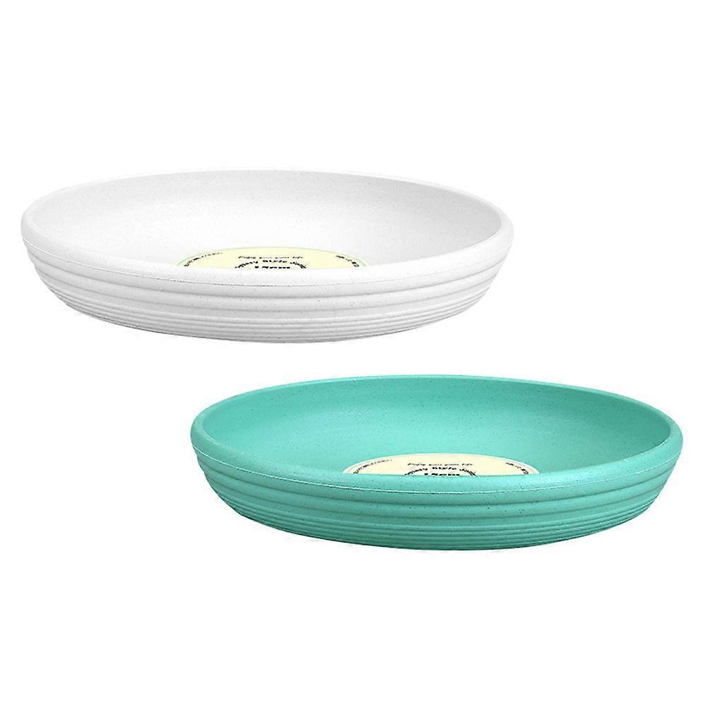 Plant Pot Plate Plastic Flowerpot Tray for Storage 2Pcs Durable Assorted Color Material