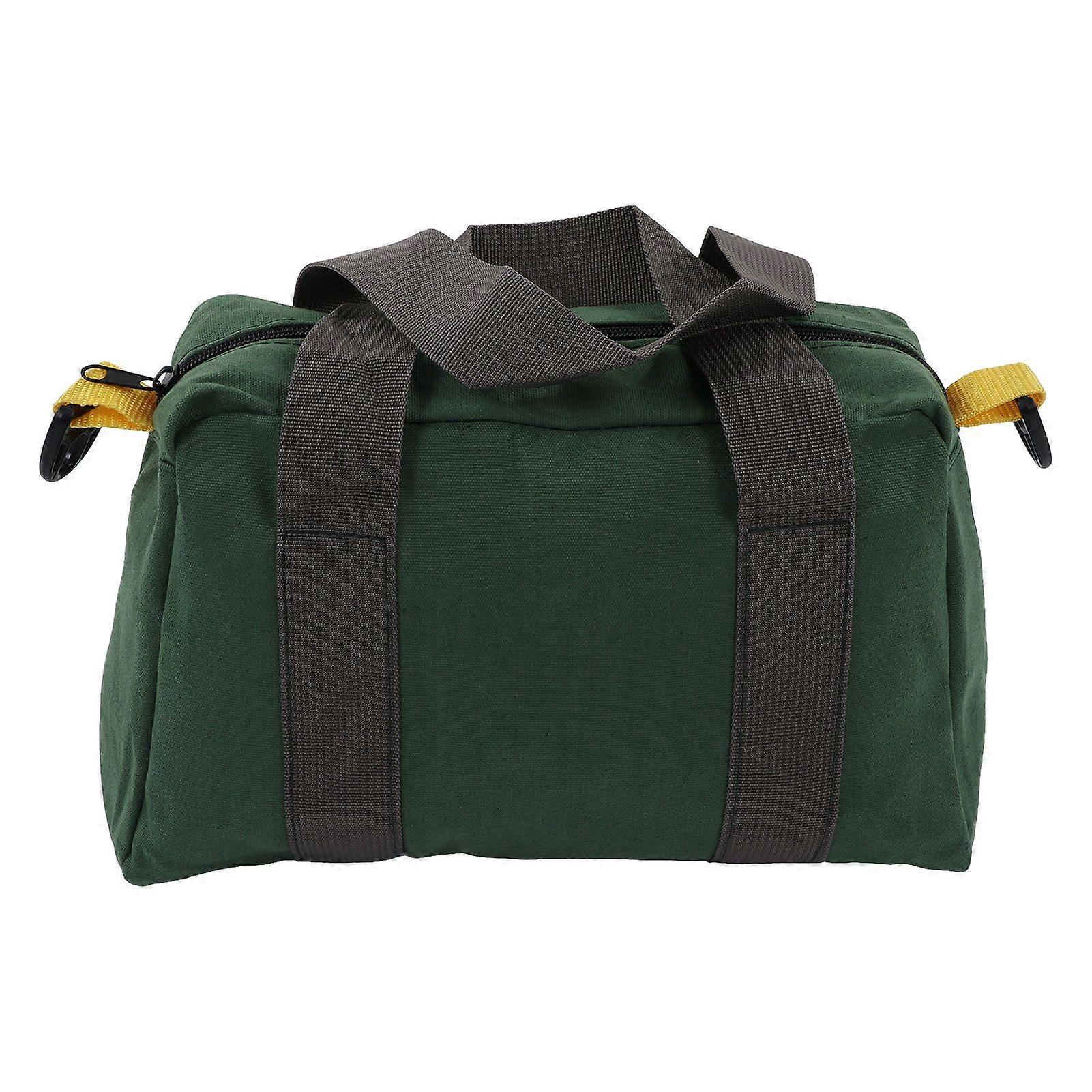 Wide Mouth Tool Bag Portable Canvas Waterproof High Capacity Storage Handbag for Technicians 36cm/14in