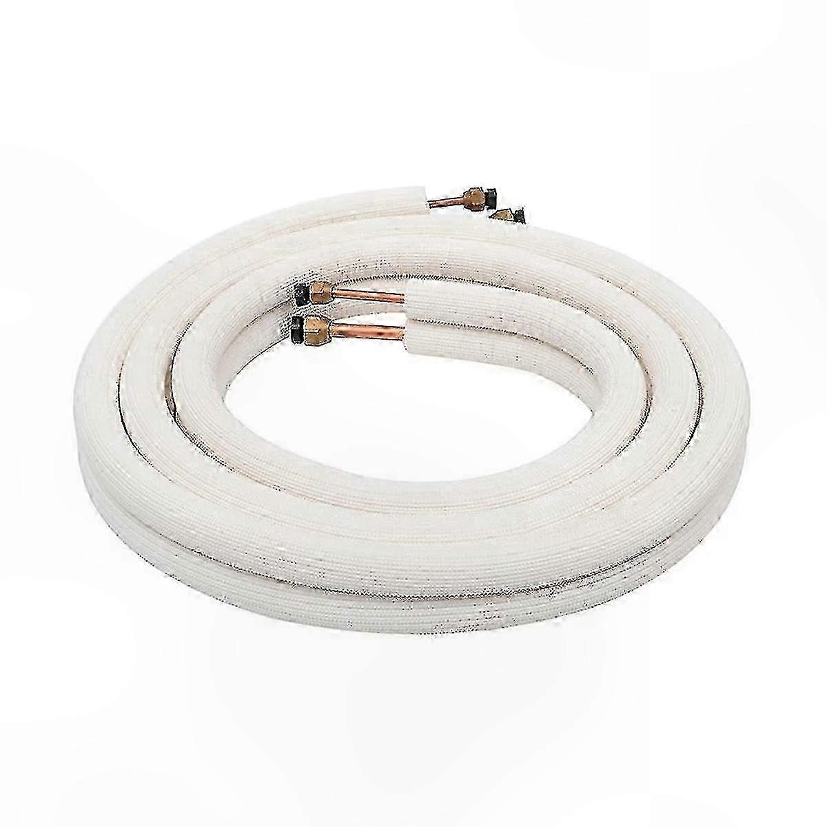 Insulated Copper Tube Set for Air Conditioners, 3m Length, 1/4in 3/8in Size Pair Coil Wire HVAC Components