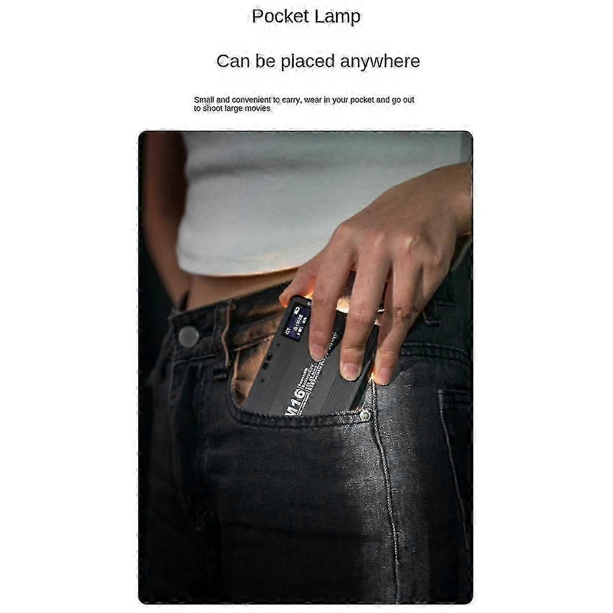 Mini RGB Rechargeable Clip-on Fill Light Adjustable Portable Lamp for Phone, Pad, for Makeup, Selfie, Vlog