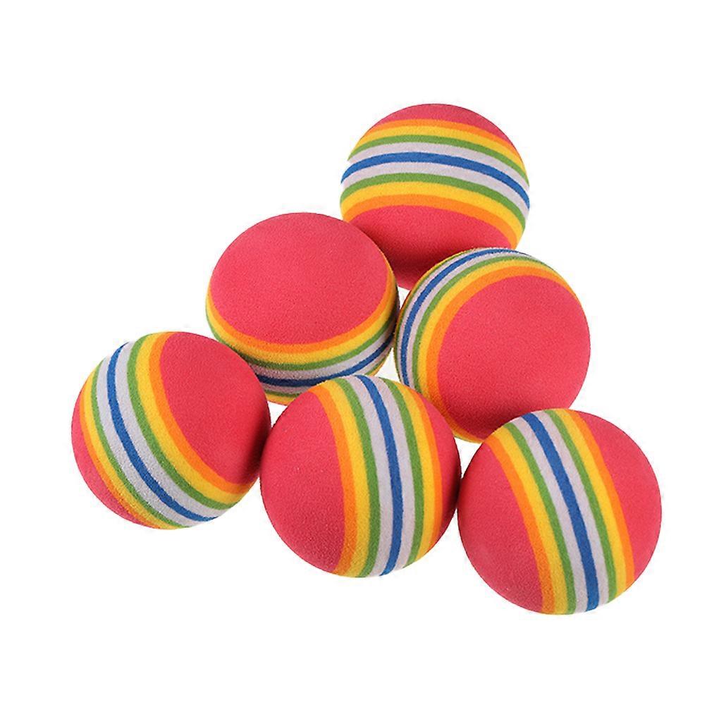 6pcs Golf Balls EVA Foam Training Aid Tool Practice Indoor Lightweight