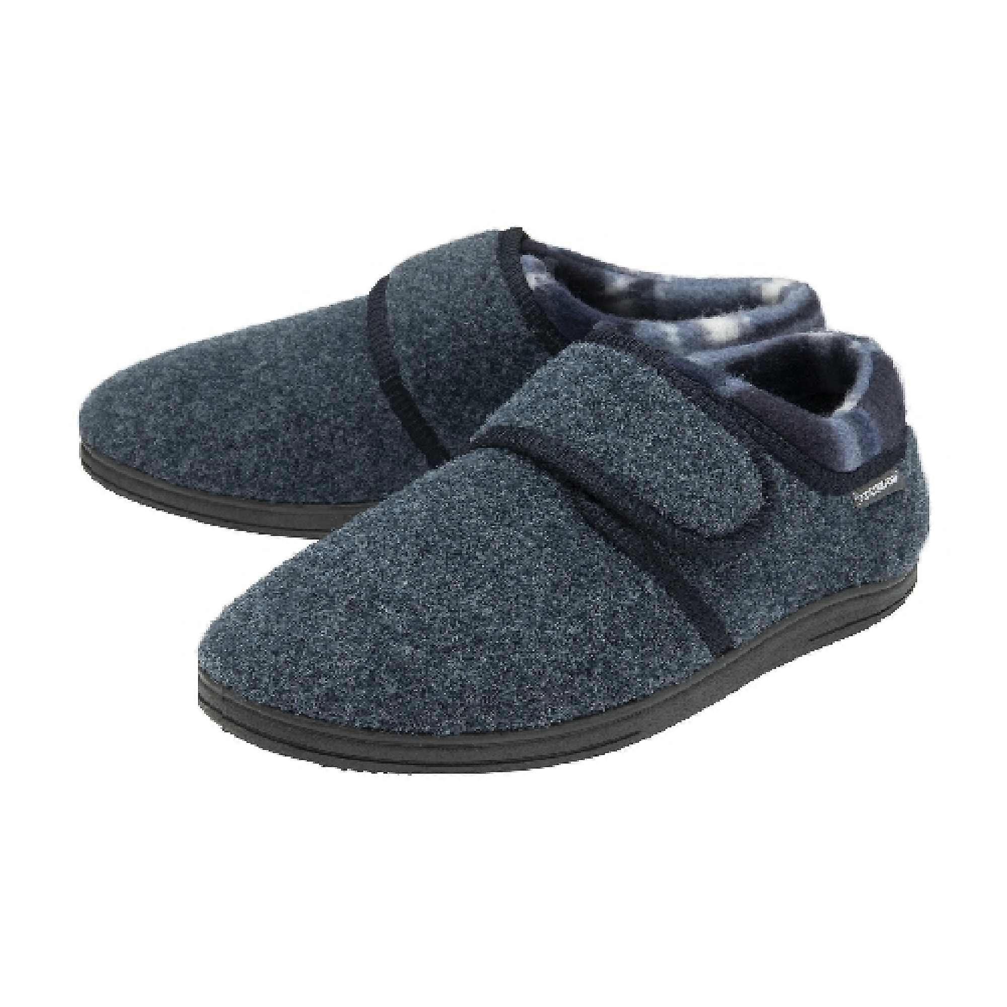 Dunlop - Mens Velcro Slippers With Memory Foam Sole