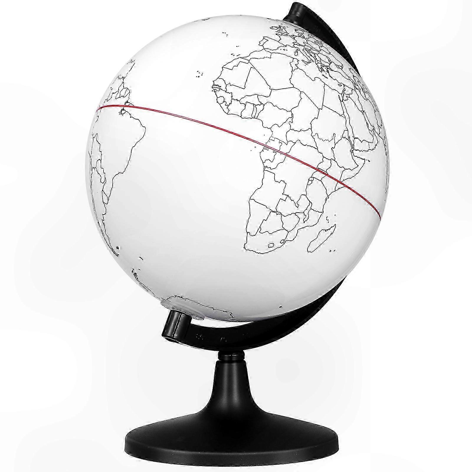 Customizable Blank World Map for Kids, DIY Globe with Unfinished Surface, 22x14.1x10cm Single Piece Educational Craft Project