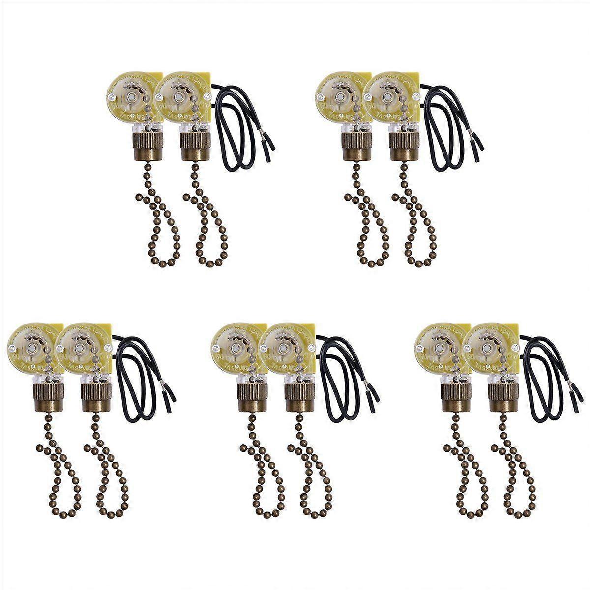 Ceiling Fan Light Switch ZE-109 Light Switch 2Pcs Bronze