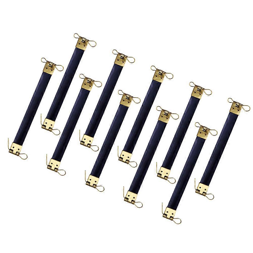 Metal Internal Flex Frames Replacement for Handbag Clips 10Pcs Black