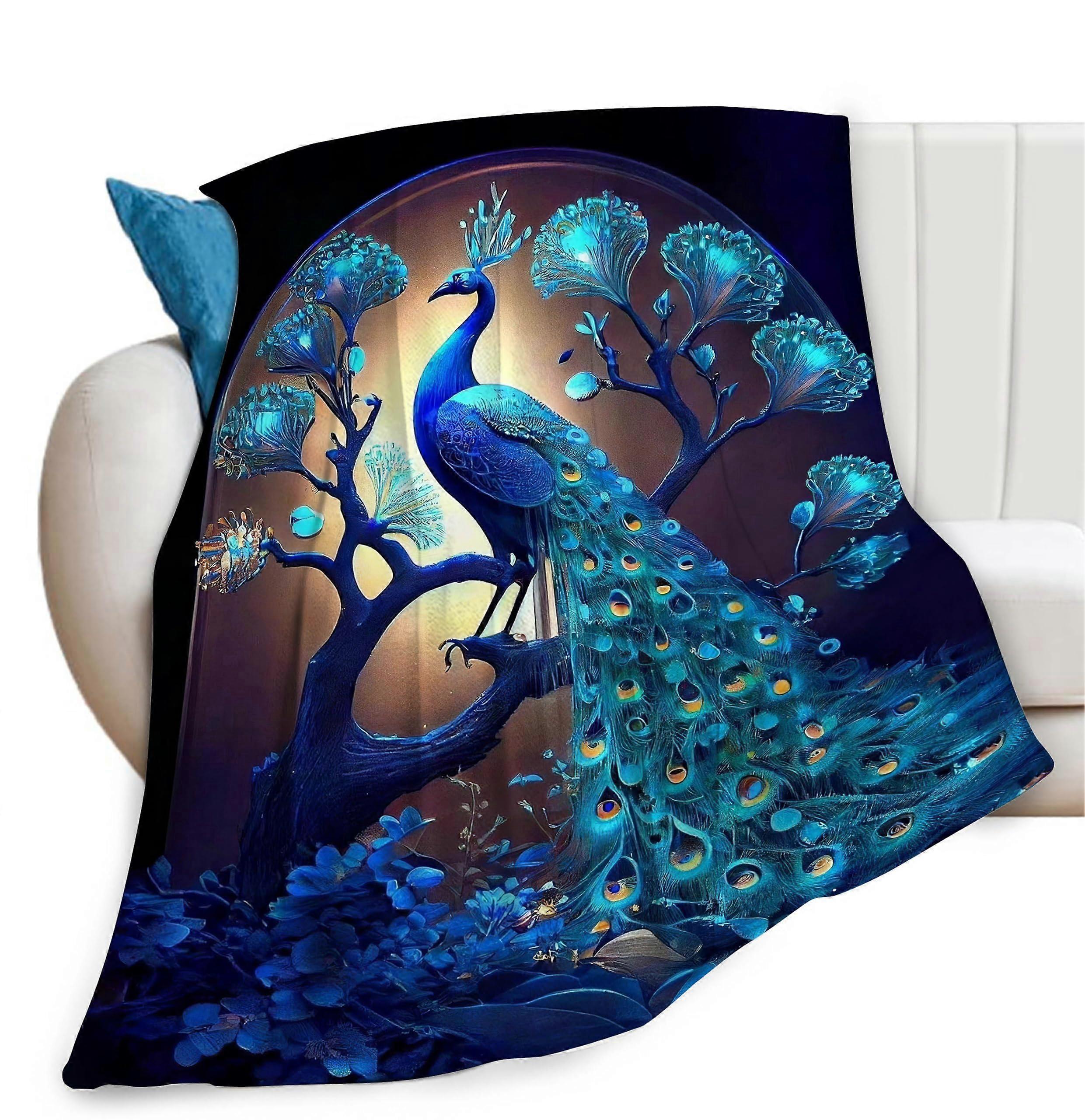 Blanket Tree Print Throw Blanket For Couch Sofa Bed 60x80 Inch Soft Lightweight Fleece