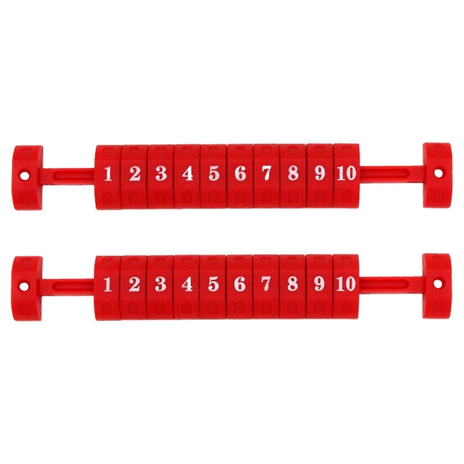 Scores Keeper 2Pcs Table Football Counter  10Digit Score Counter Indicators For Standard Foosball Tables Red