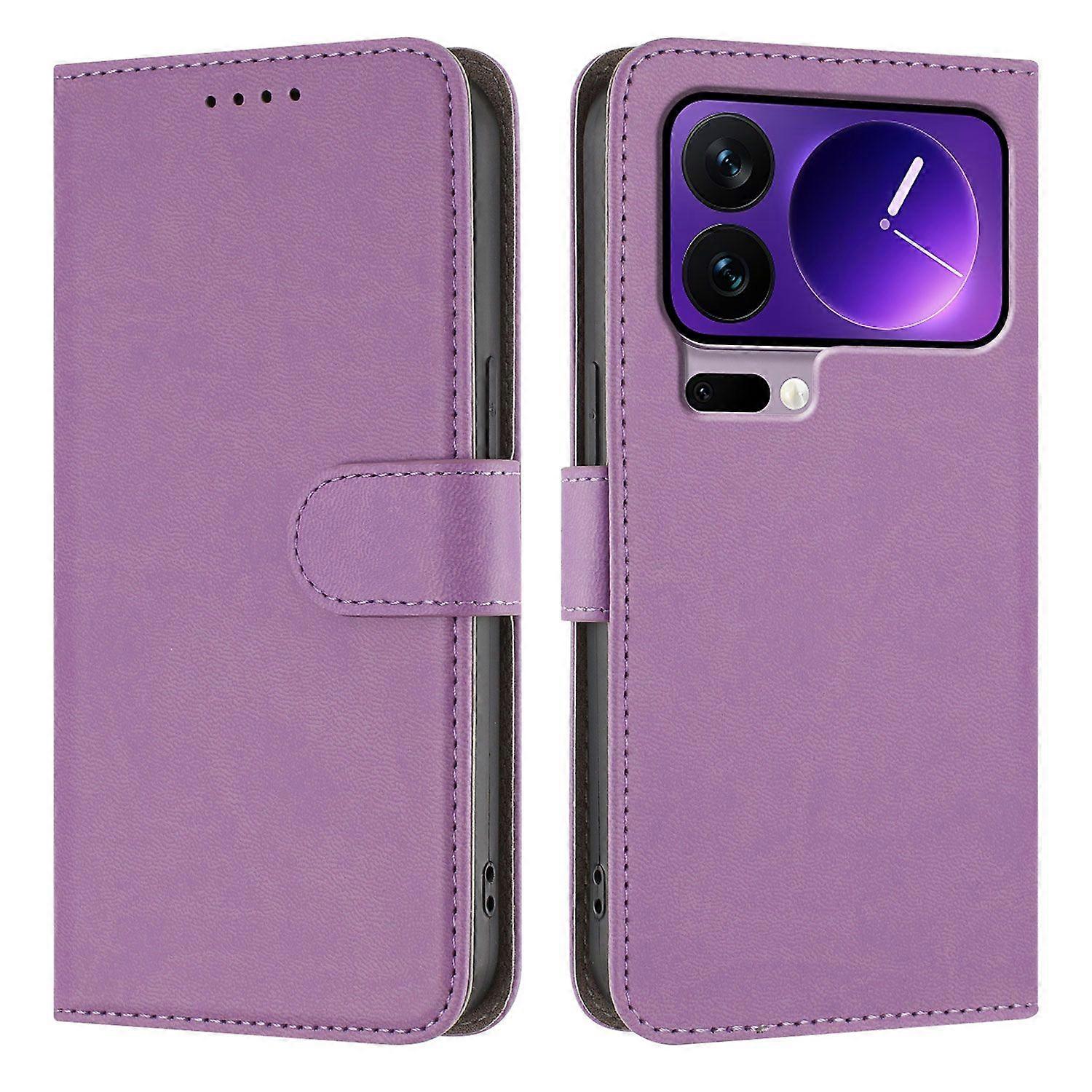 For Xiaomi 17 Pro Leather Case Solid Color Phone Cover with Wallet