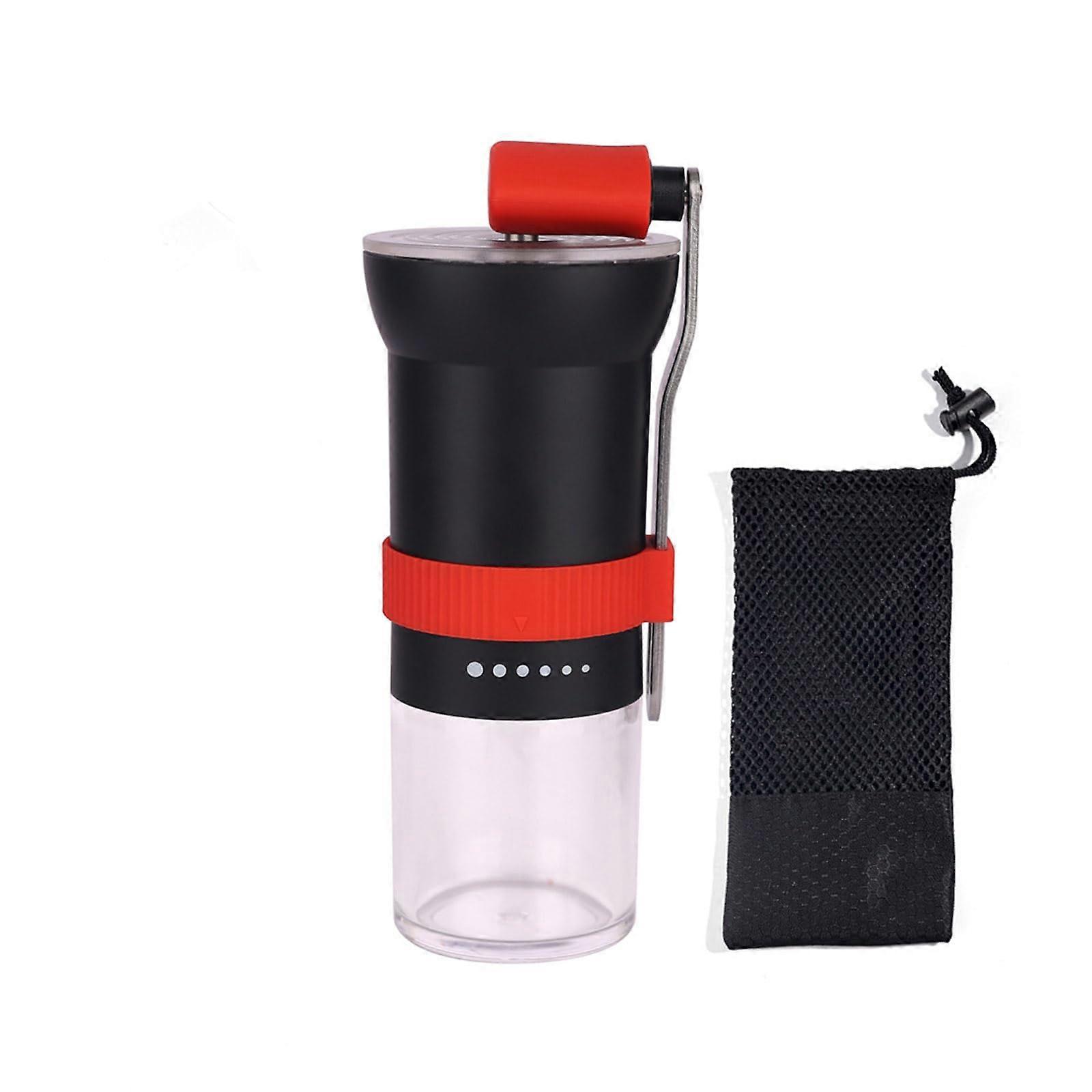 Manual Coffee Grinder Compact Adjustable Grind Settings Portable Design For Home And Camping Black