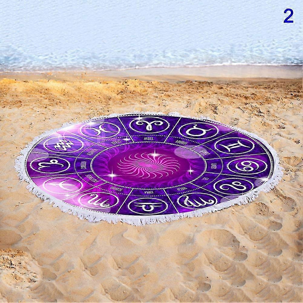 Quick-dry Round Colorful Beach Towel with Tassel and Multiple Patterns New