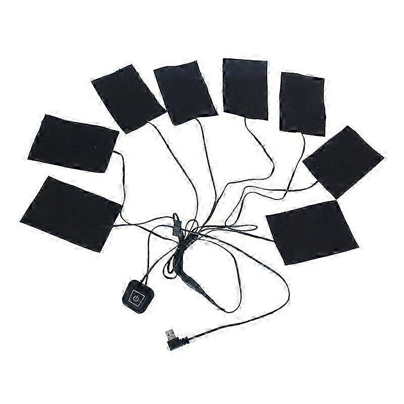 USB Clothes Heater Pad With 3 Gear Temperature Adjustable 8in1 Electric Heating Indoor