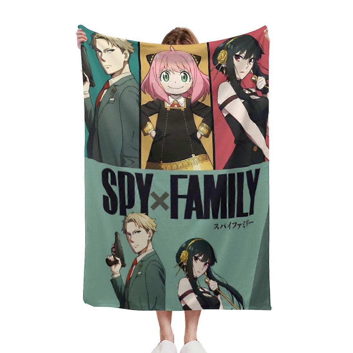 SPY×FAMILY Flannel Blanket, Super Plush, Soft, Comfortable, Fluffy Flannel Wool, Sofa, Bed, Travel-310g