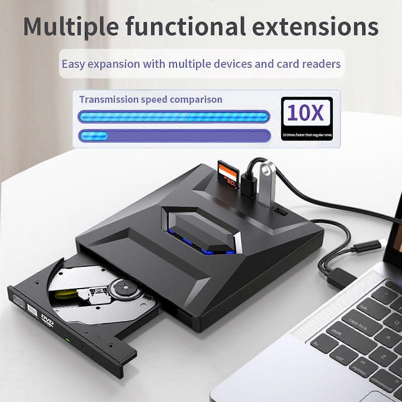 External DVD CD Writer Burner CD and DVD Player Type C/USB3.0 External DVD CD Drive for PC Laptop 11/10/8/7