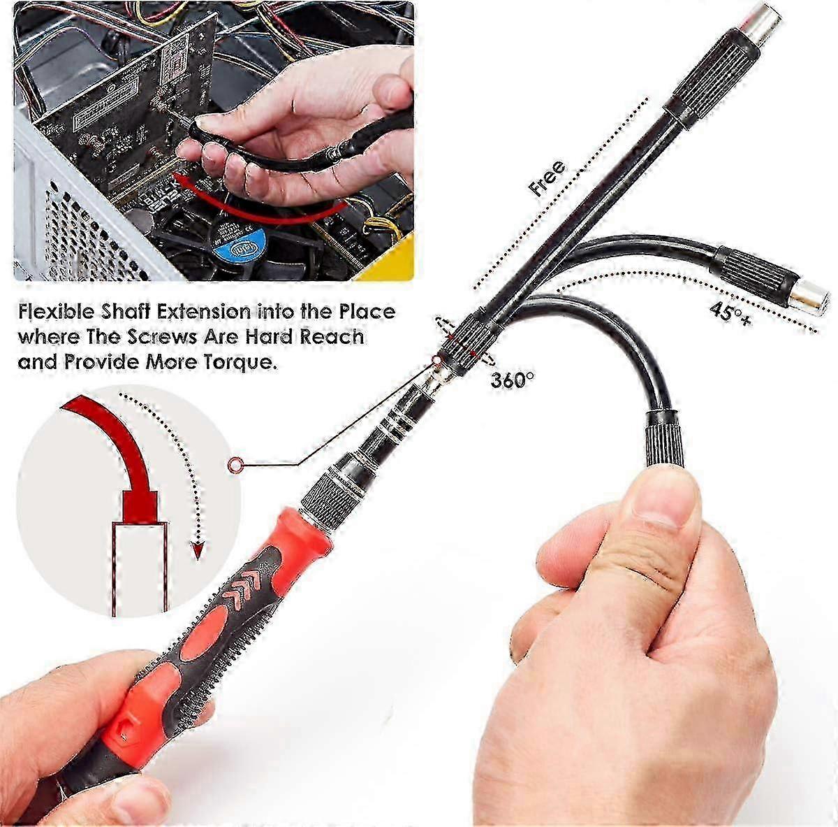Precision Screwdriver Set, 122 in 1 Electronics Magnetic Repair Tool Kit with Case for Repair Computer, iPhone
