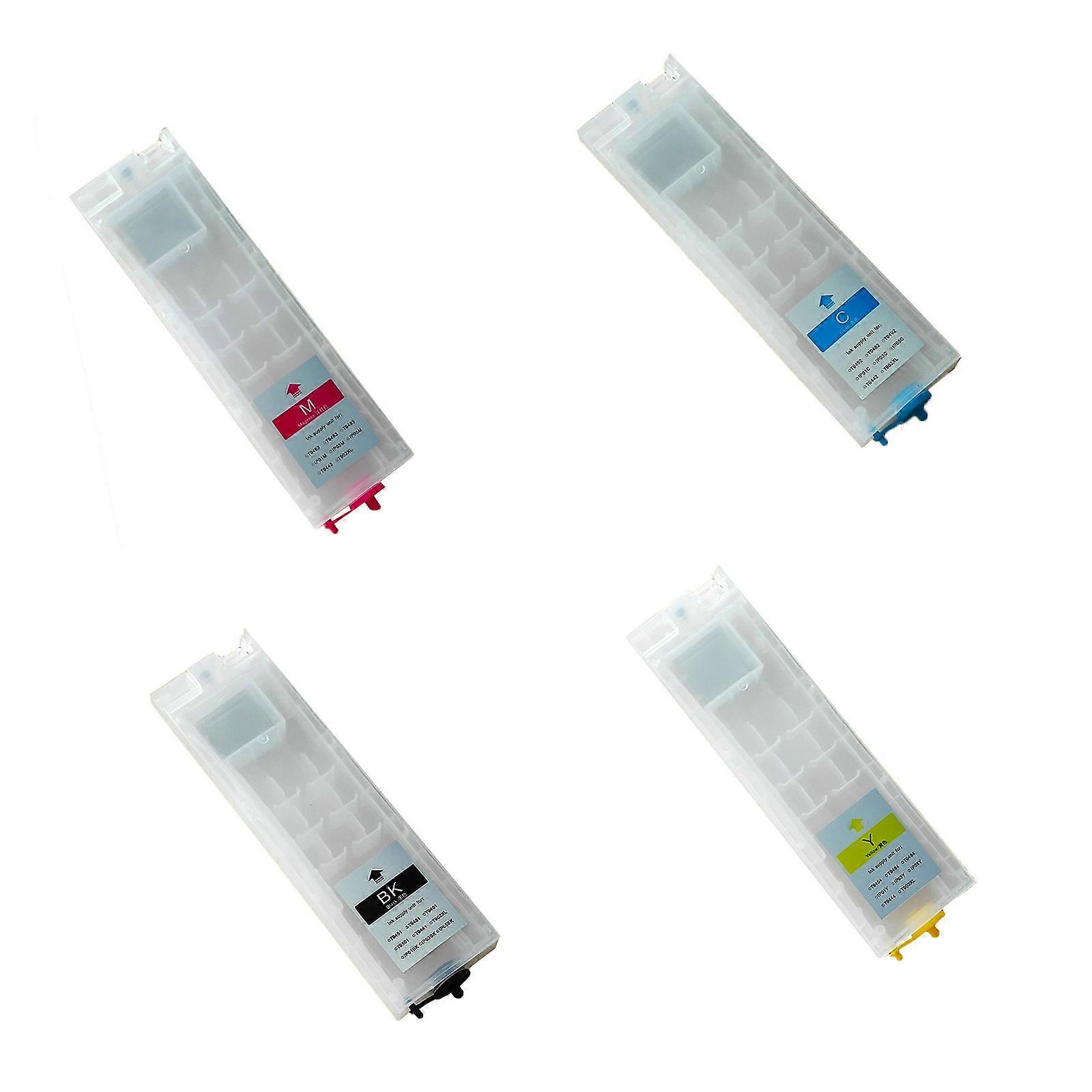 4Piece Refillable Printer Cartridge Kit for WF-C5290 WF-C5790 WF-C5210 WF-C5710 High Yield Cartridge Without Chip Multicolor