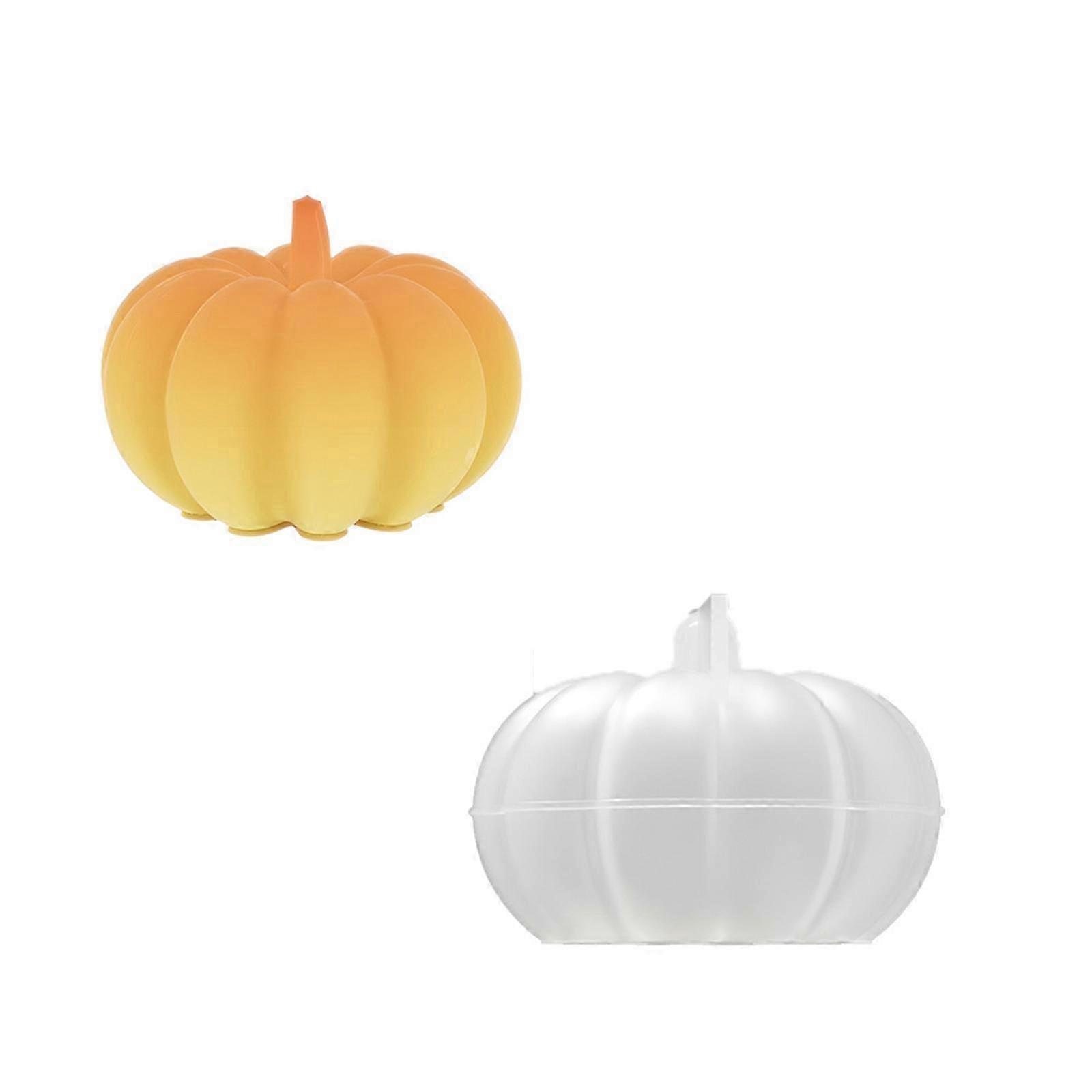 Silicone Pumpkin Shape Mold Reusable Silicone Molds Perfect for Artistic Candle Making and Enhancing Home Aesthetic Multicolor
