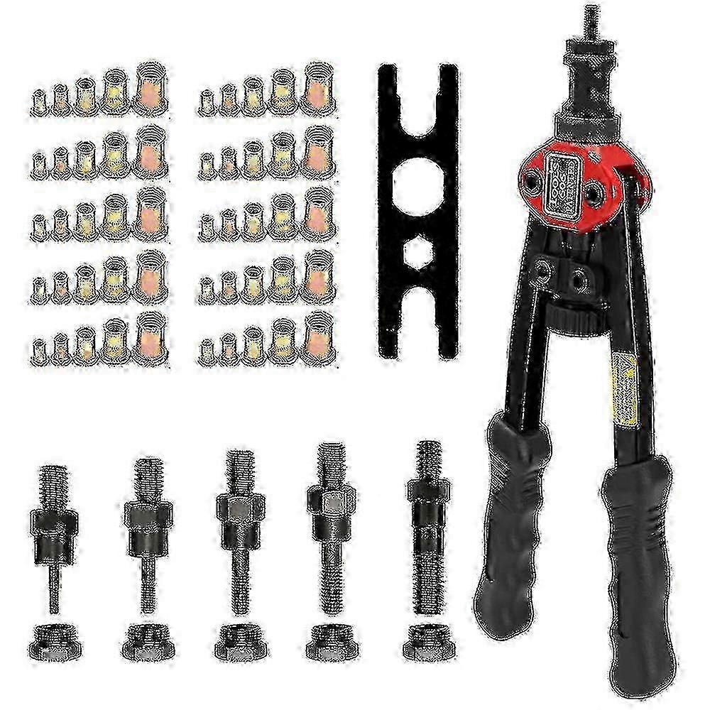 12-inch Labor-saving Hand Riveter -606 Double Insert Manual Riveting Tool for Use with Various Nuts