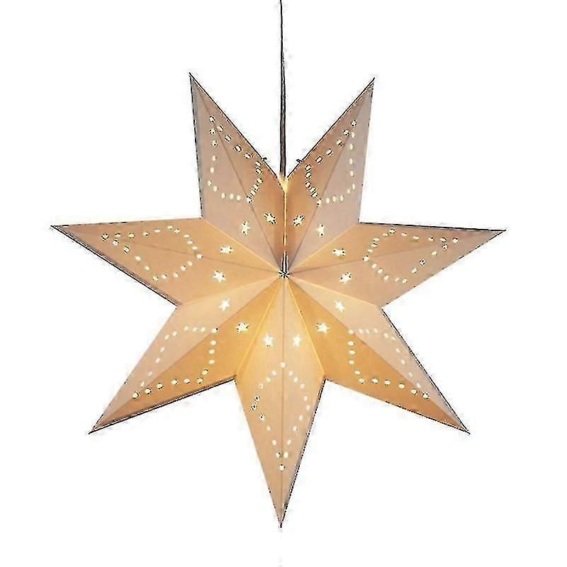 Led Paper Star Illuminated For Hanging, Pack Of 2 3d Christmas Star Illuminated, 45 Cm