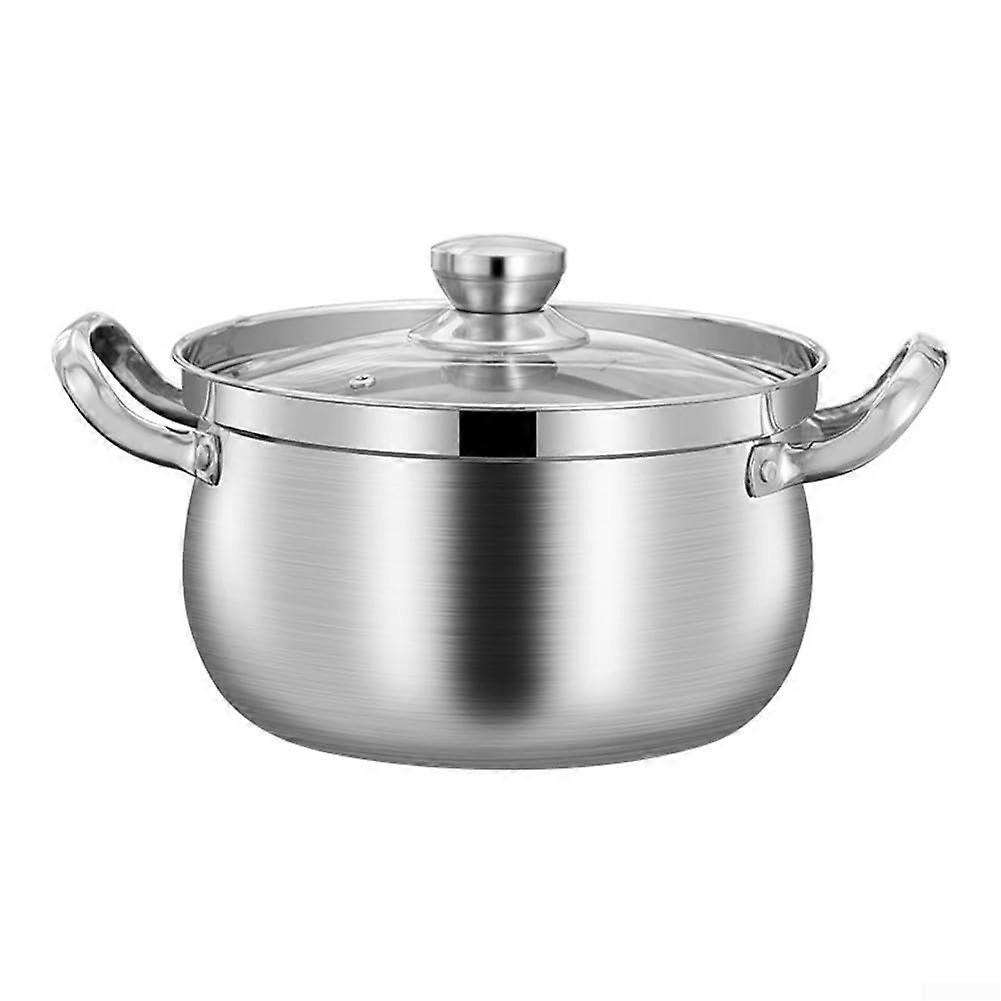Induction Base Soup Pot Induction Compatible Glass Lid Steaming Multi Purpose Cooking Various Foods