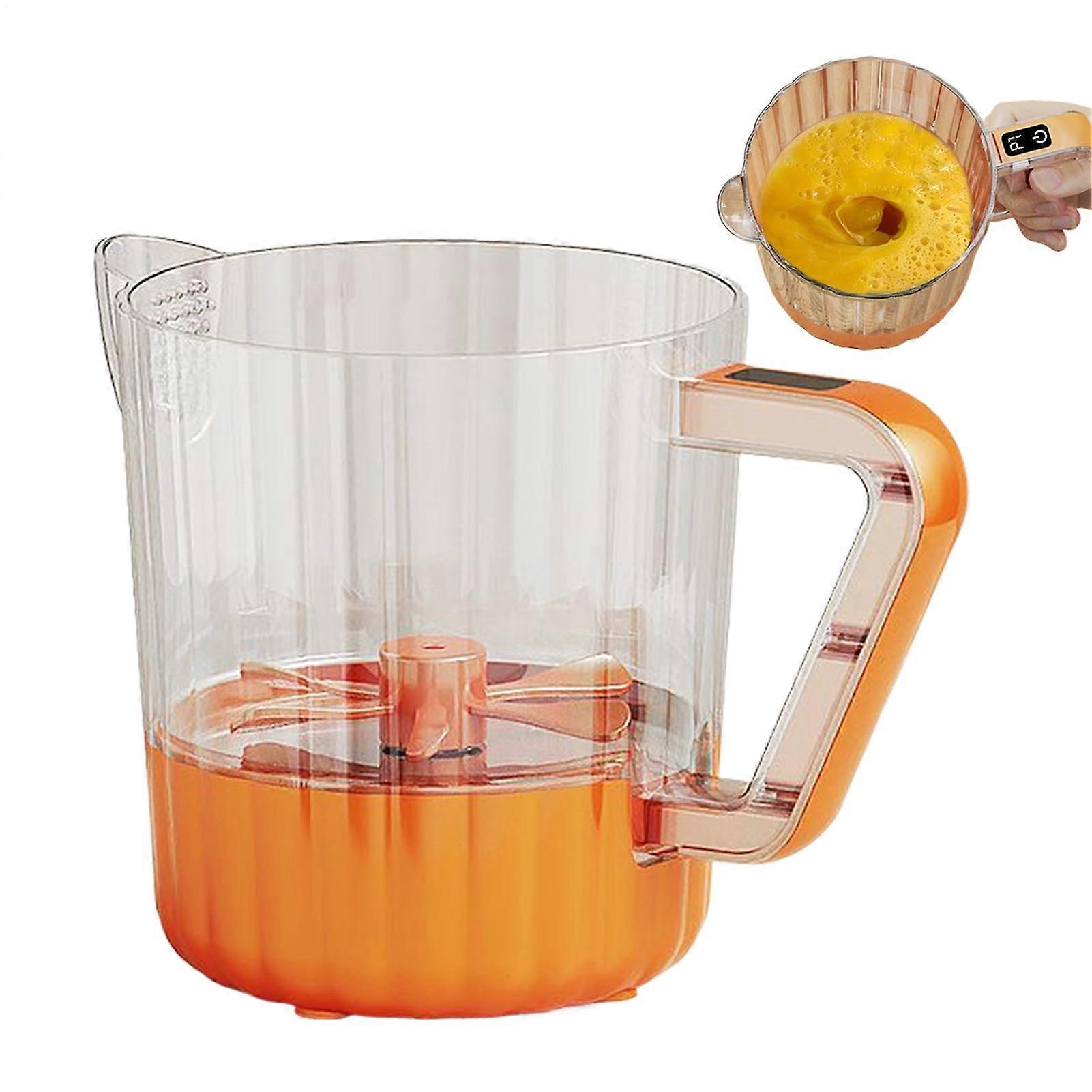 Automatic Mixing Cup for Eggs, Egg Mixer, Whipping and Filtering, Kitchen Tool, Hotel Restaurant Use, Orange