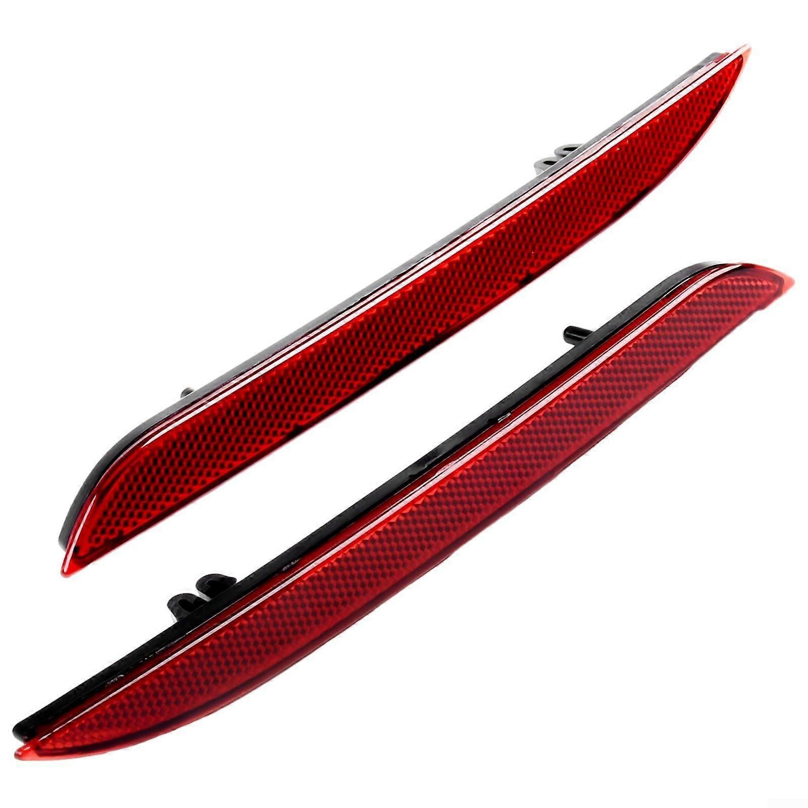 Rear Reflector Assembly For 20152017, Left & Right, Red ABS Bumper Reflector Set Of 2, Replacement