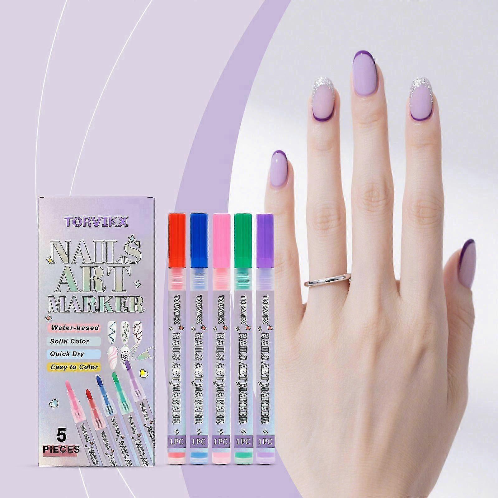 Torvikx Nail Art And Graffiti Pens Are Bright And Colorful, Easy To Handle, Suitable For Diy In Various Occasions, Gentle And Not Prone To Smudging