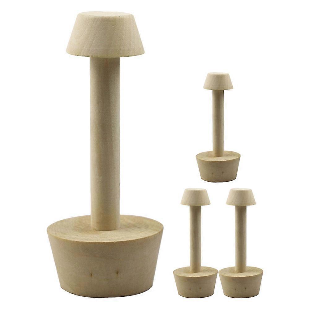 Cake Baking Mold Double-Sided Tart Tamper Wooden Tool 4Pcs Set