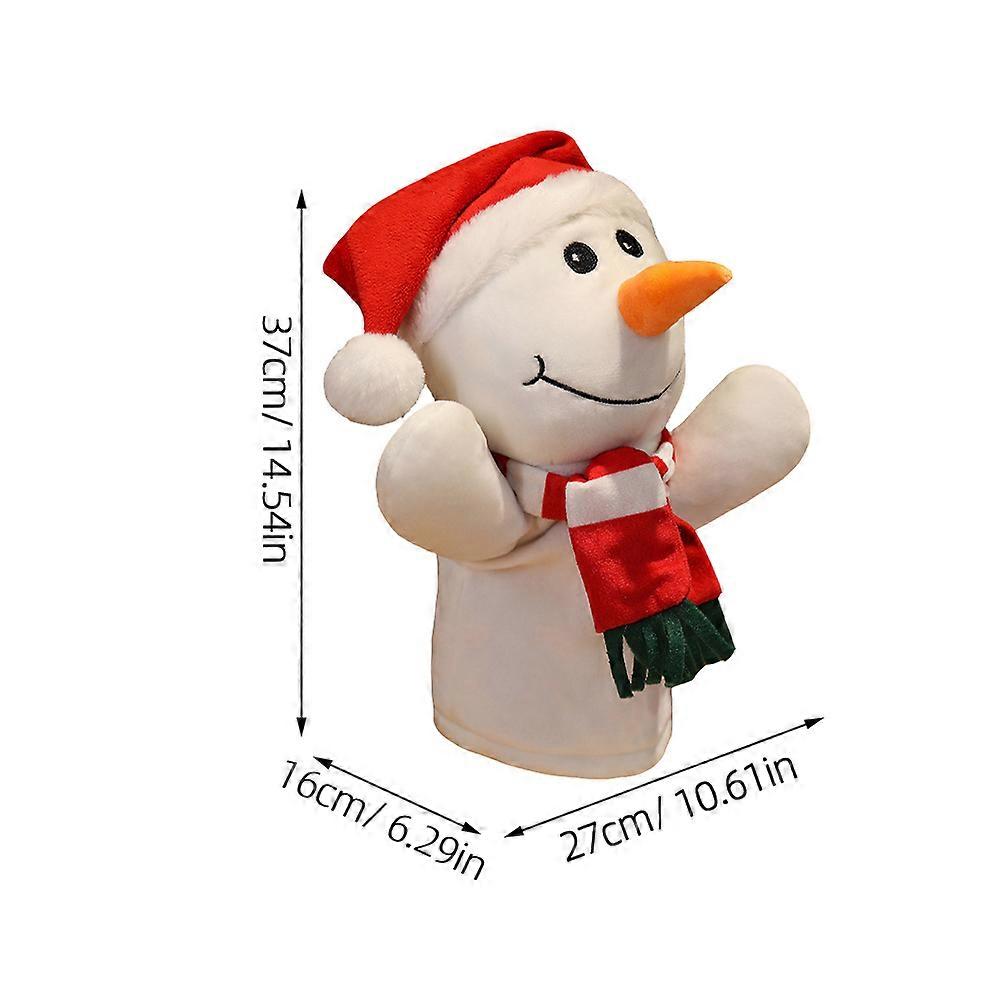 Christmas Finger Puppet Toy for Decor 1Pcs White Snowman Puppet