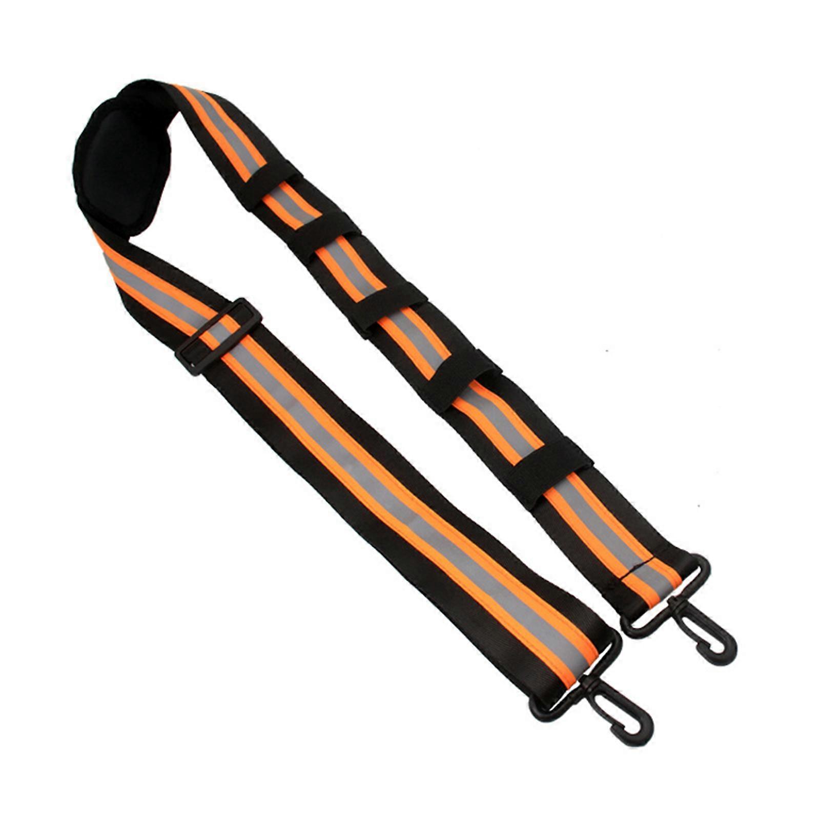 Lightweight Nylon Radio Strap Harness with Reflective Strips Adjustable Suitable for Outdoor Activity and Work Scenario  Orange